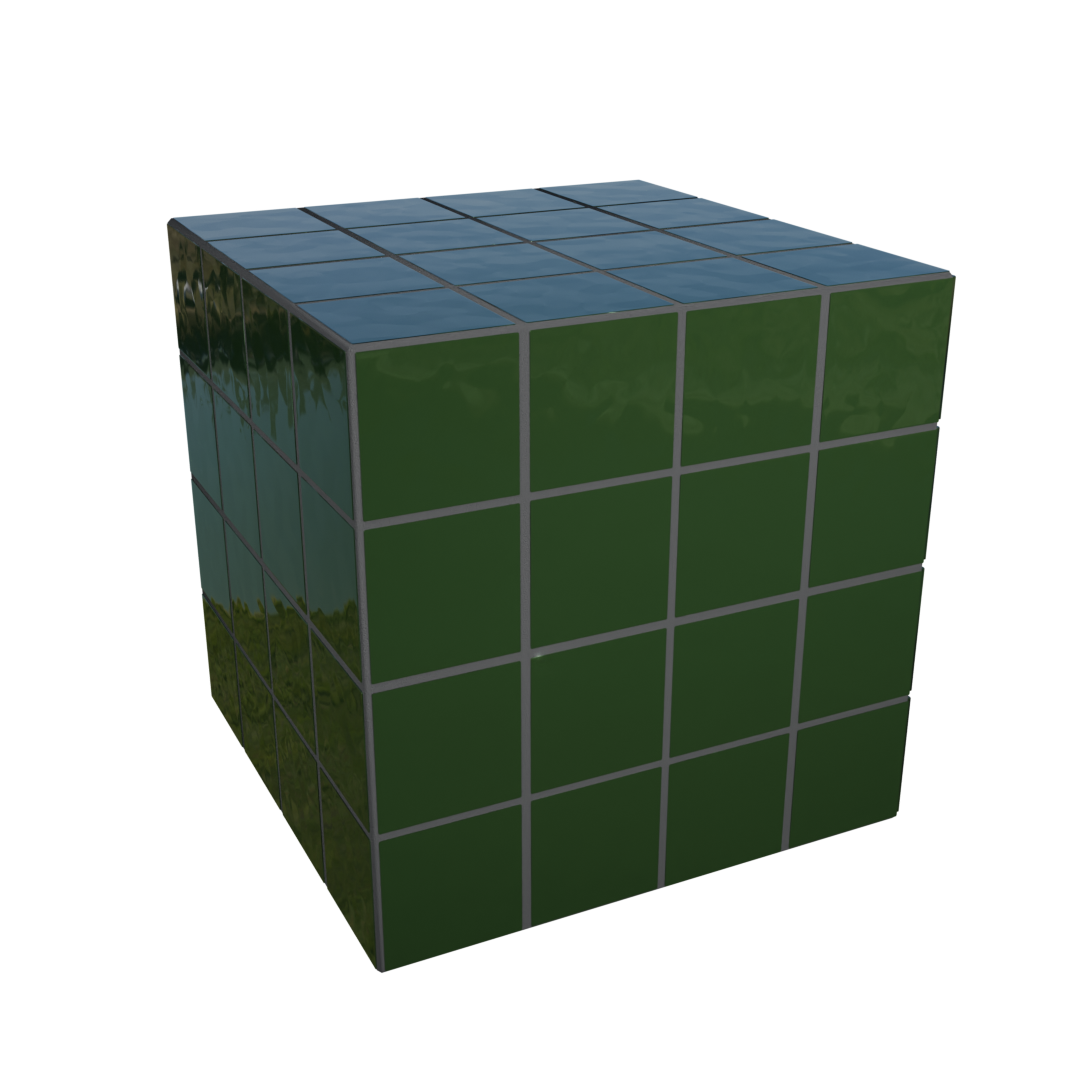 Cube Azulejo "Verde" 40 cm