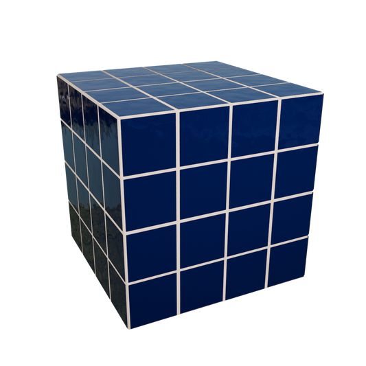Cube Azulejo Marinho 40 cm