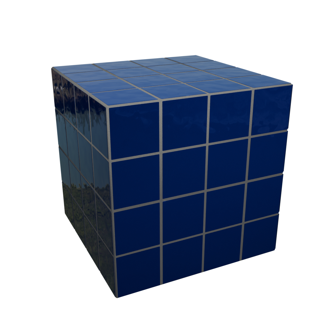Cube Azulejo Marinho 40 cm