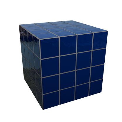 Cube Azulejo Marinho 40 cm