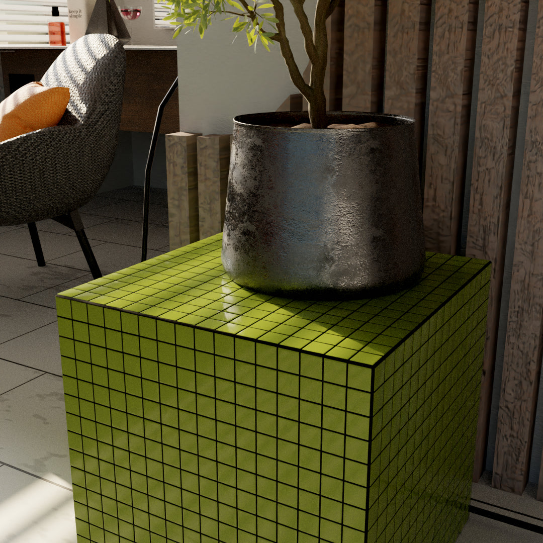Mosaic Cube "Olive Sheen"