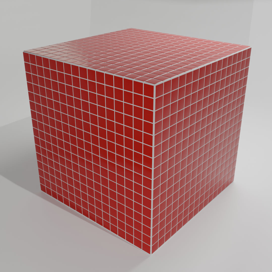 Mosaic Cube "Ruby Flame"