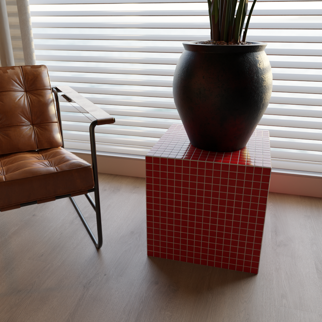 Mosaic Cube "Ruby Flame"