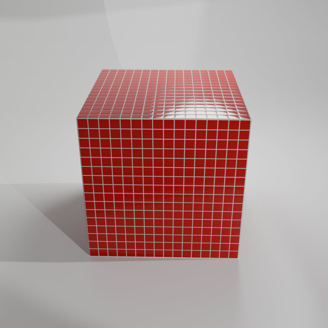 Mosaic Cube "Ruby Flame"
