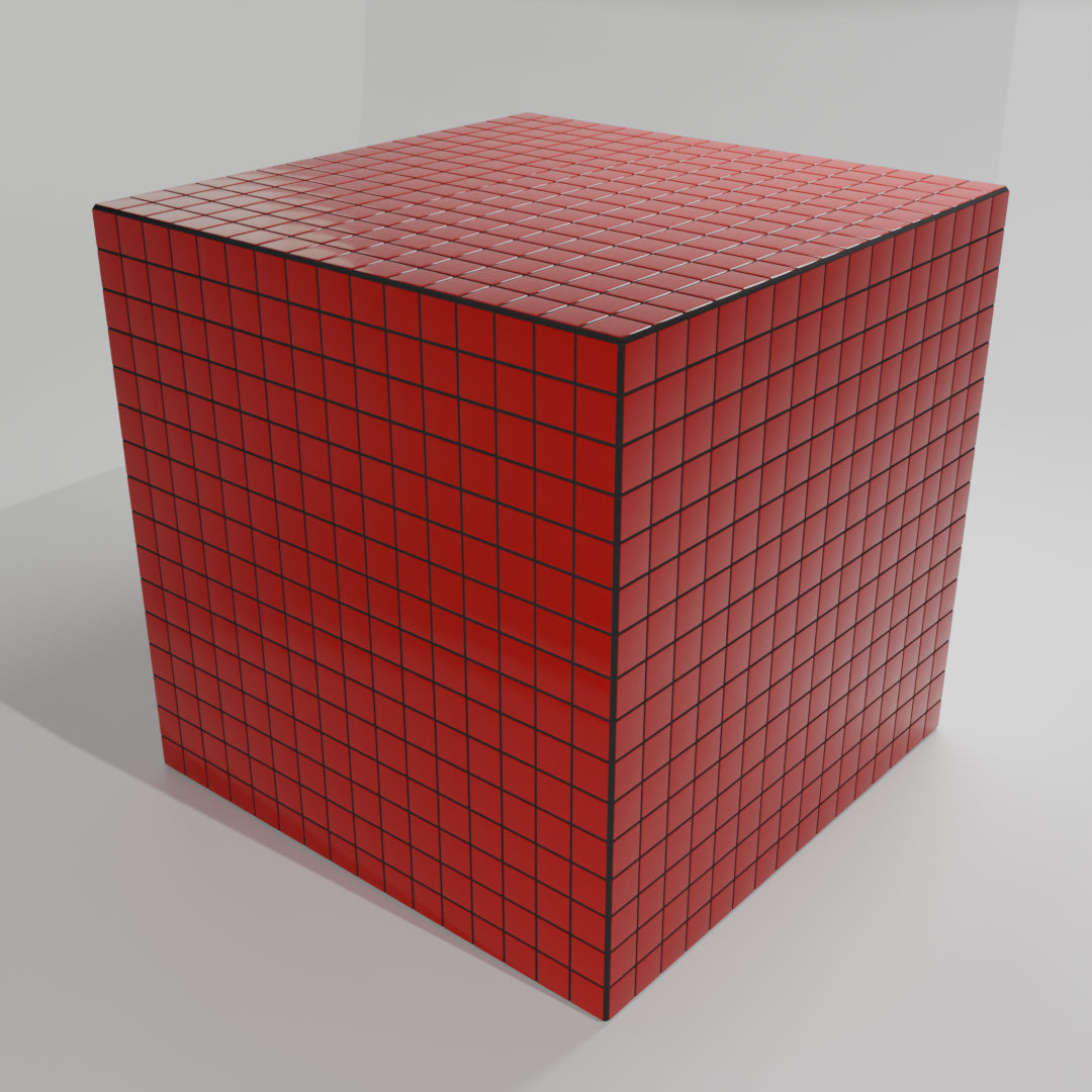 Mosaic Cube "Ruby Flame"