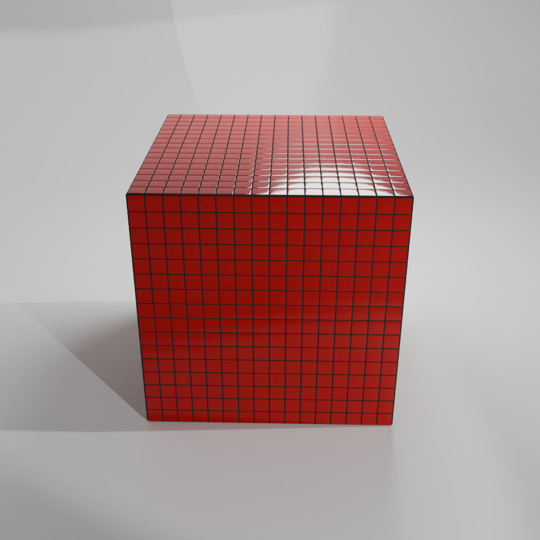 Mosaic Cube "Ruby Flame"