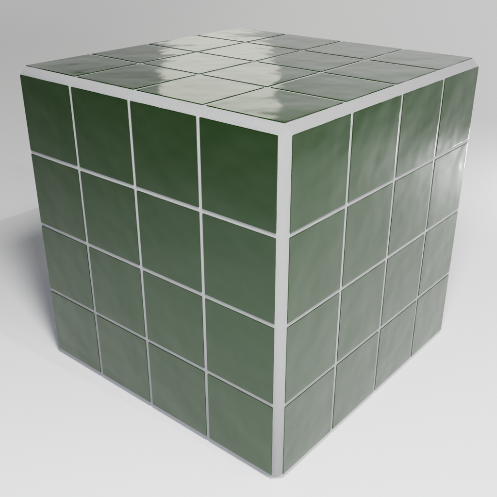 Cube Azulejo "Verde Garaffa"