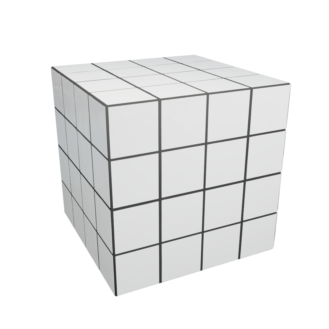 Cube Azulejo Blanco 40 cm