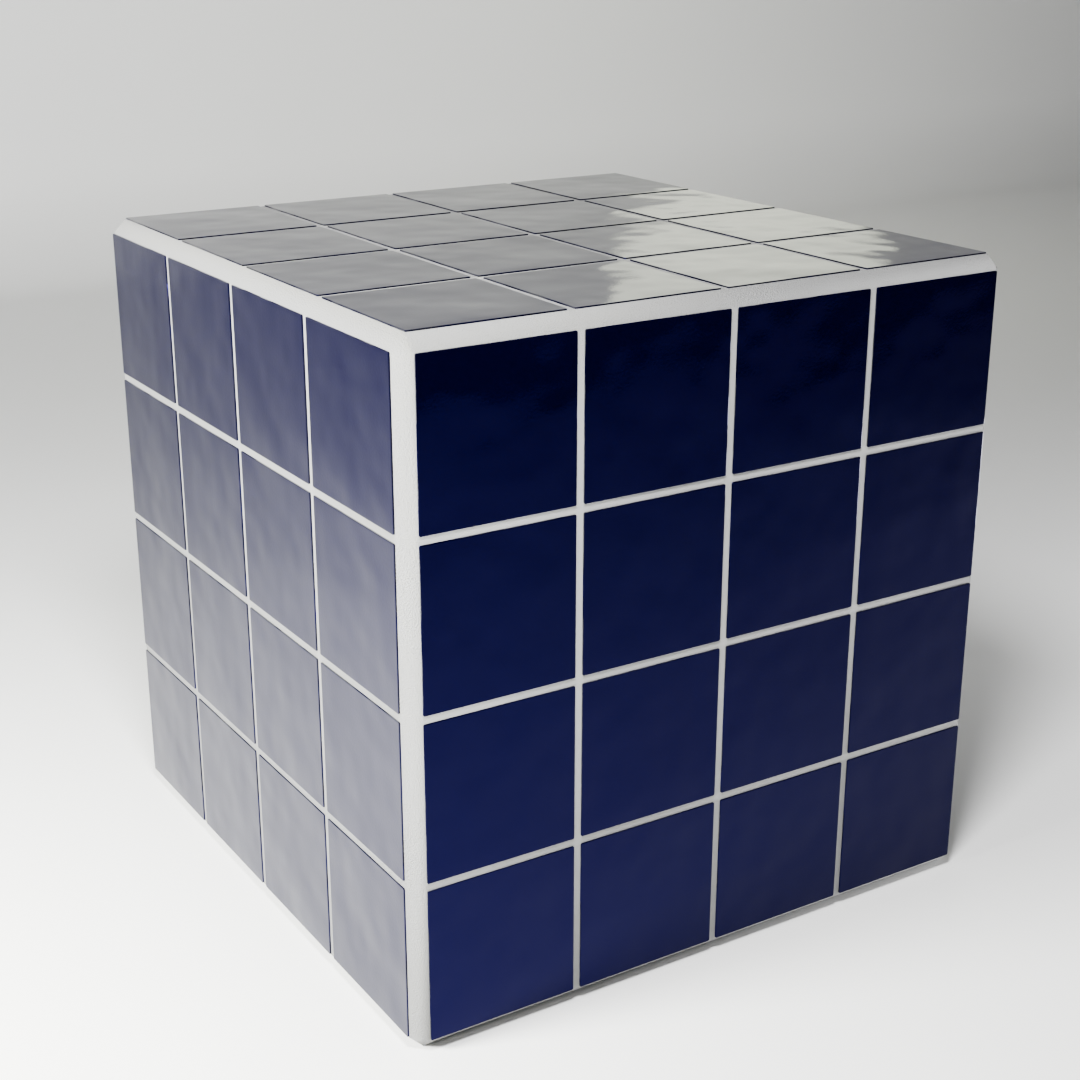 Cube Azulejo "Marinho"