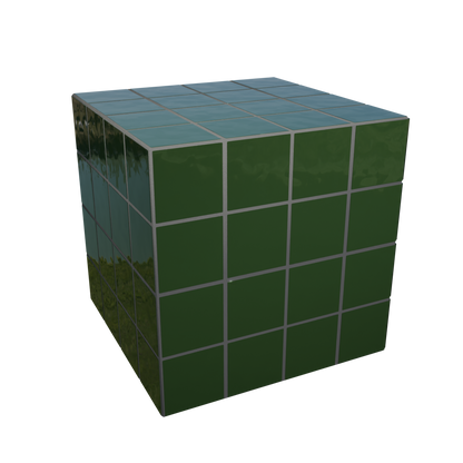 Cube Azulejo "Verde" 40 cm