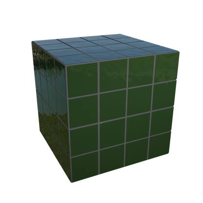 Cube Azulejo "Verde" 40 cm